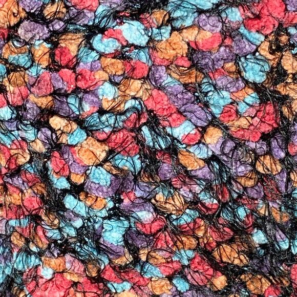 La Fee Verte Open Front Cropped Confetti Stitched Cardigan Women XS Eyelash - Picture 8 of 9